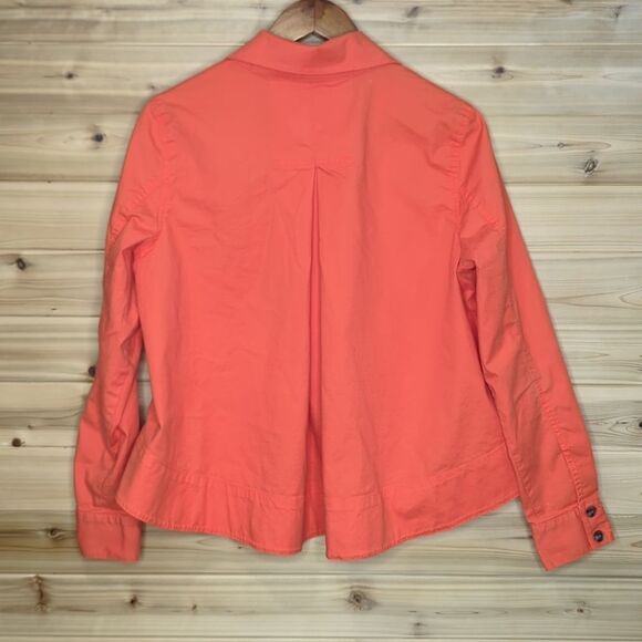 CAbi Jacket Womens Medium Orange #5098 Resort Jacket Cropped Boxy Spring - Picture 5 of 10